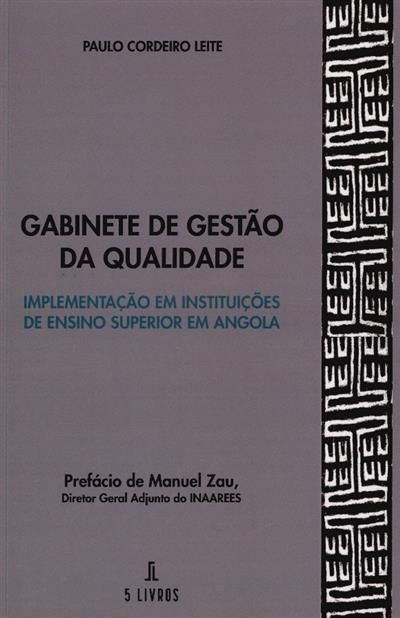 Capa de Gabinete de gestão da qualidade: implementação em instituições de ensino superior em Angola