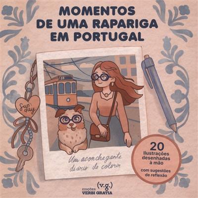 Capa de Momentos de uma rapariga em Portugal: um livro de colorir reconfortante e terapêutico