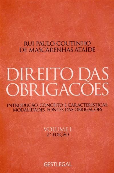 Capa de Direito das obrigações: introdução, conceito e características, modalidades, fontes das obrigações.