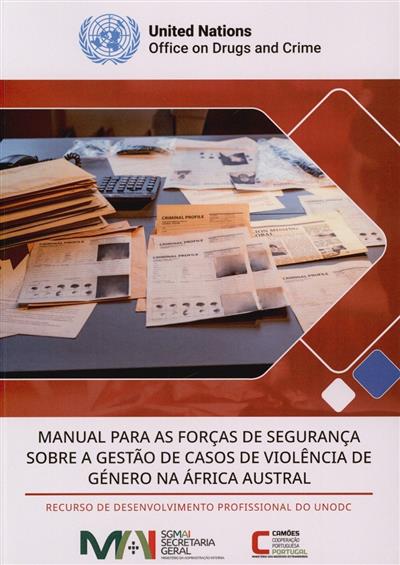 Capa de Manual para as forças de segurança sobre a gestão de casos de violência de género na África Austral
