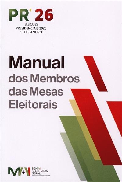 Capa de Eleição do Presidente da República 2026: manual dos membros das mesas eleitorais
