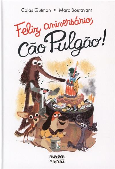 Capa de Feliz aniversário, Cão Pulgão!
